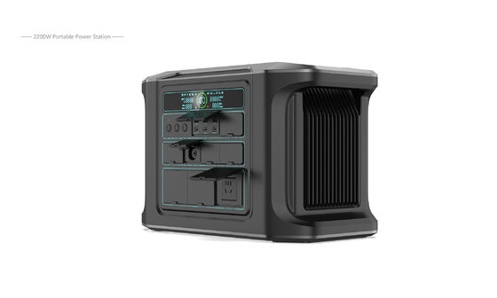 লাইফপো4 ব্যাটারি সহ 2200W পুনর্নবীকরণযোগ্য শক্তি কেন্দ্র বহিরঙ্গন শক্তি ব্যাটারি সঞ্চয়